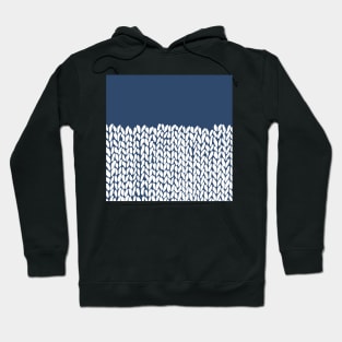 Half Knit Navy Hoodie